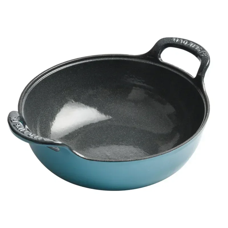 Household Enamel Cast Iron Pot Soup Multifunctional Cooking Hotpot  Non-stick Iron Stew Pot Enamel  Clay Pot for Cooking