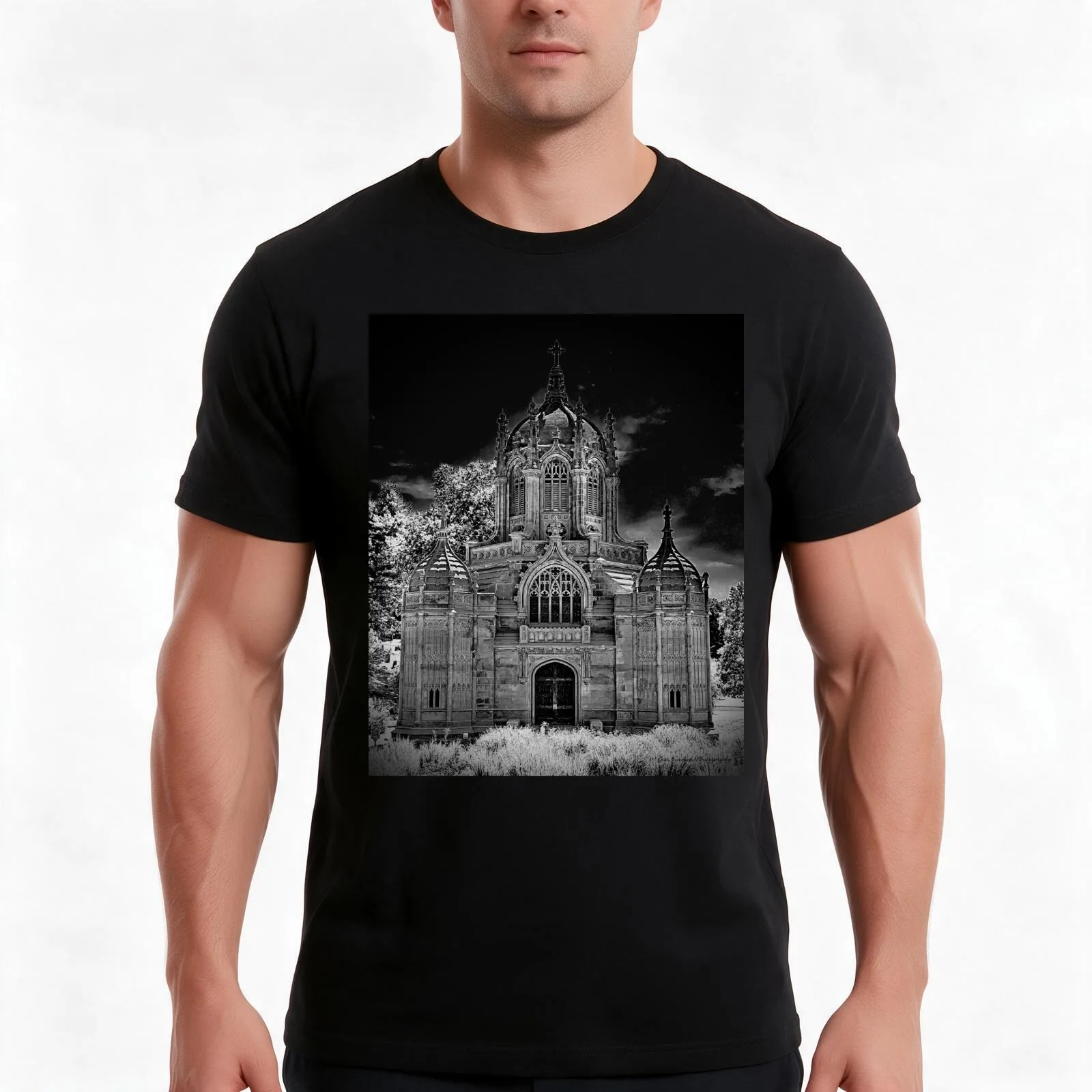 The Chapel T-Shirt Summer Casual Cotton Tee Oversized Streetwear Tops Vintage Graphic Print Loose Fit Short Sleeve