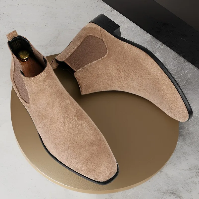 AutumnWinter Men's Chelsea Boots Fashion Men's Business Boots Plus Size 40-48