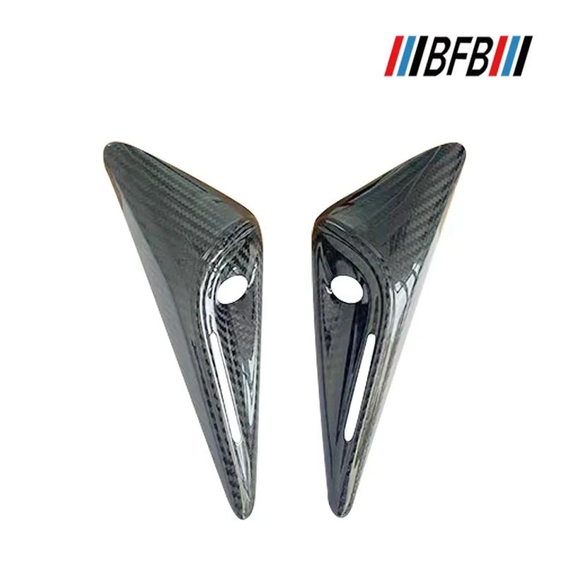 

For Tesla Model X Real Dry Carbon Fiber 2022-2024 Fender Turn Signal Frame Fender Camera Cover Modification Body Kit Accessories
