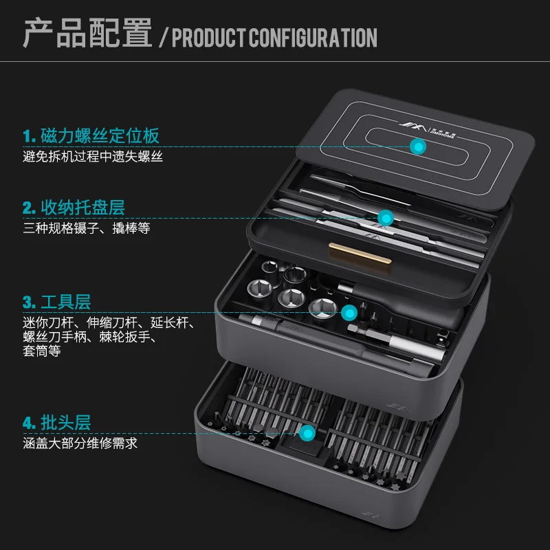 Imagem -03 - Jimihome-universal Chave de Fenda Tool Conjunto para Uso Doméstico Multifuncional Mobile Phone Desmontagem Ferramenta Fm2