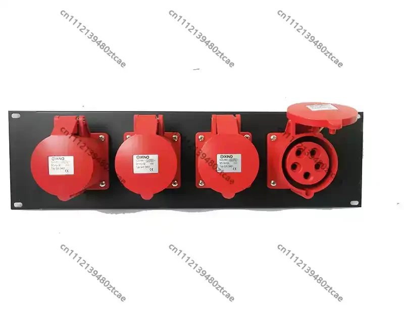 4 Way 32A Waterproof Industrial Socket U Panel Power Cabinet Board Stage Lighting Through Box Accessories
