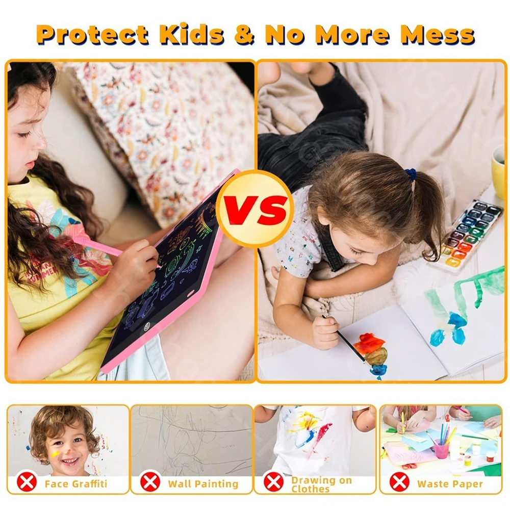 Tableau d'écriture LCD de 16 pouces, tablette à dessin pour enfants, peinture, jouets éducatifs pour enfants de 3 4 5 6 7 8 ans, cadeaux pour filles et garçons