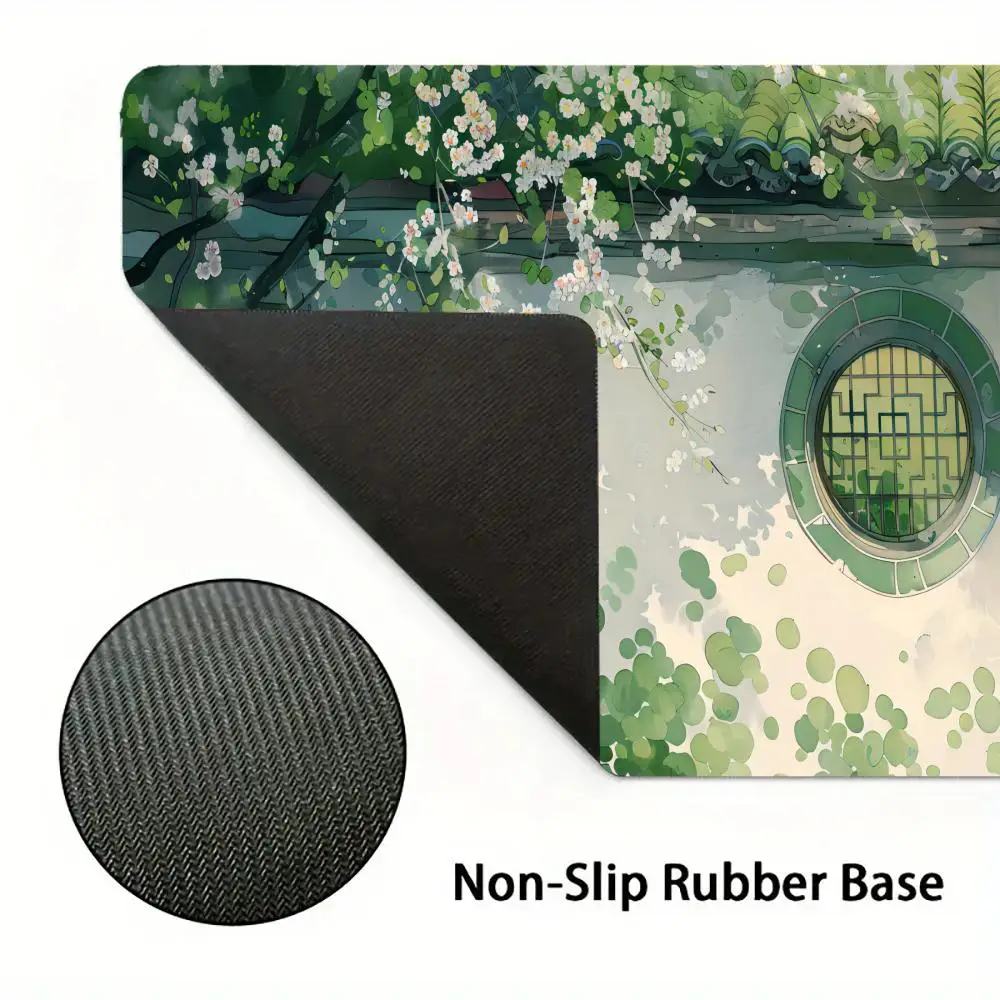 Bamboe tuinontwerp mini pc-monitor muismat grote muismat tablet gaming rubberen slot toetsenbord bureaumat computer gamers kantoor