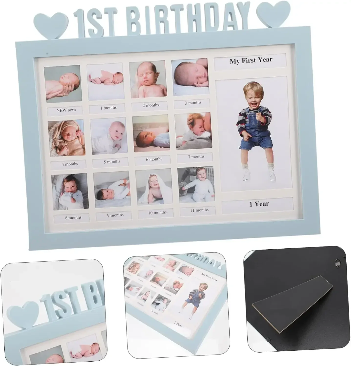 1ST BIRTHDAY Baby Creative 12 Months Growth Record Photo Frame Birthday Party Commemorative PP Plastic Photo Frame Commemorative