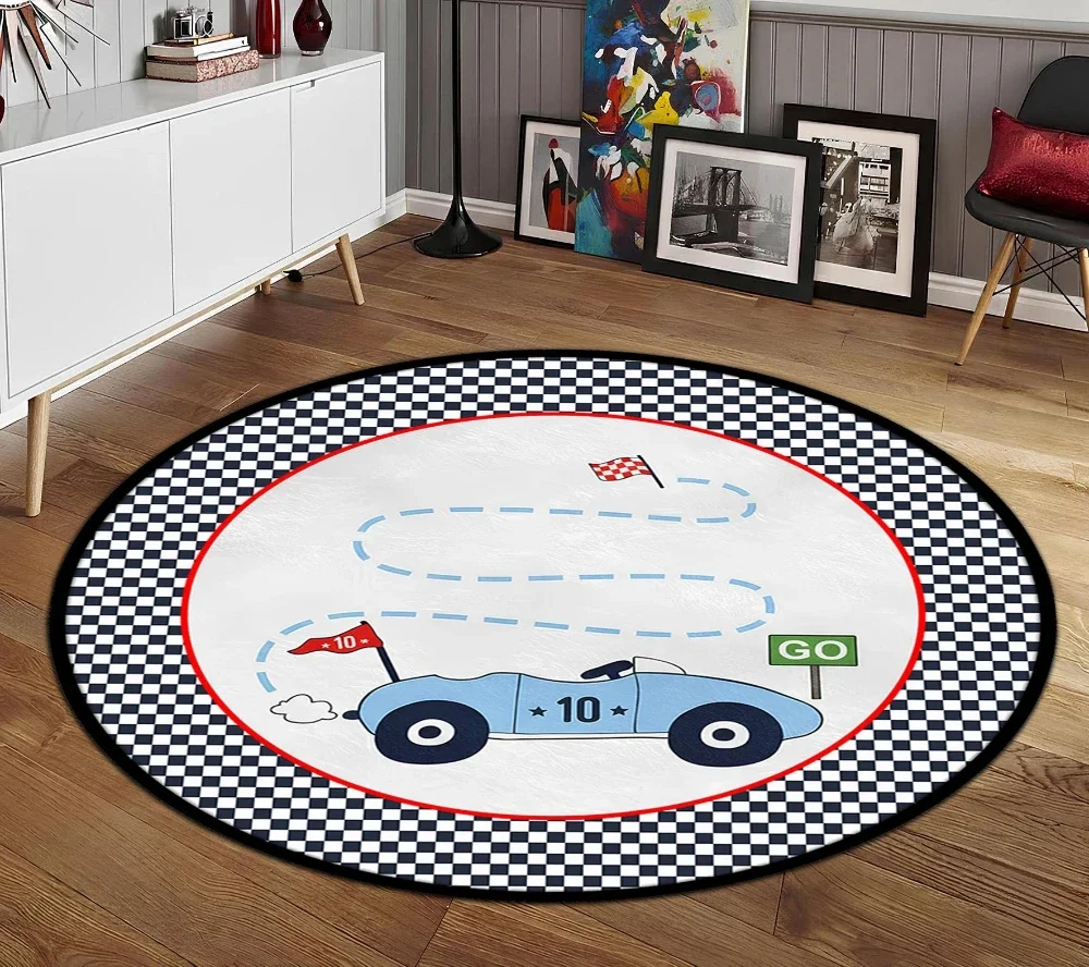 Space Astronaut Planet Galaxy graphics Round Rug,living room,entryway floor mat,yoga room indoor decor Washable Rug Present