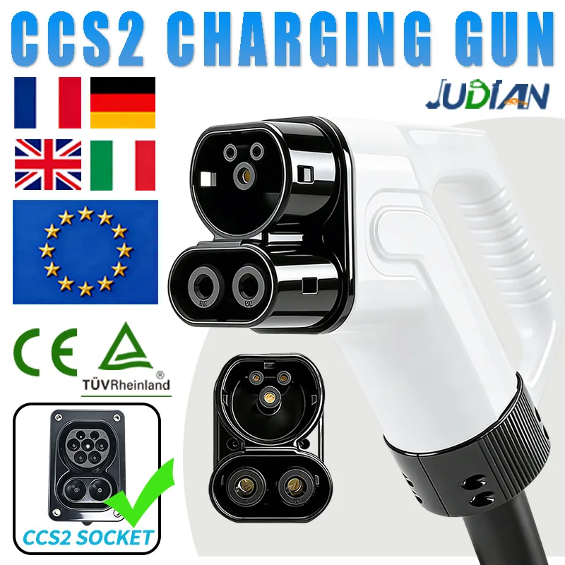 

Зарядное устройство WEISHUN EV CCS2, разъем для быстрой зарядки постоянным током 200А, зарядная станция CCS 2 для европейских зарядных станций