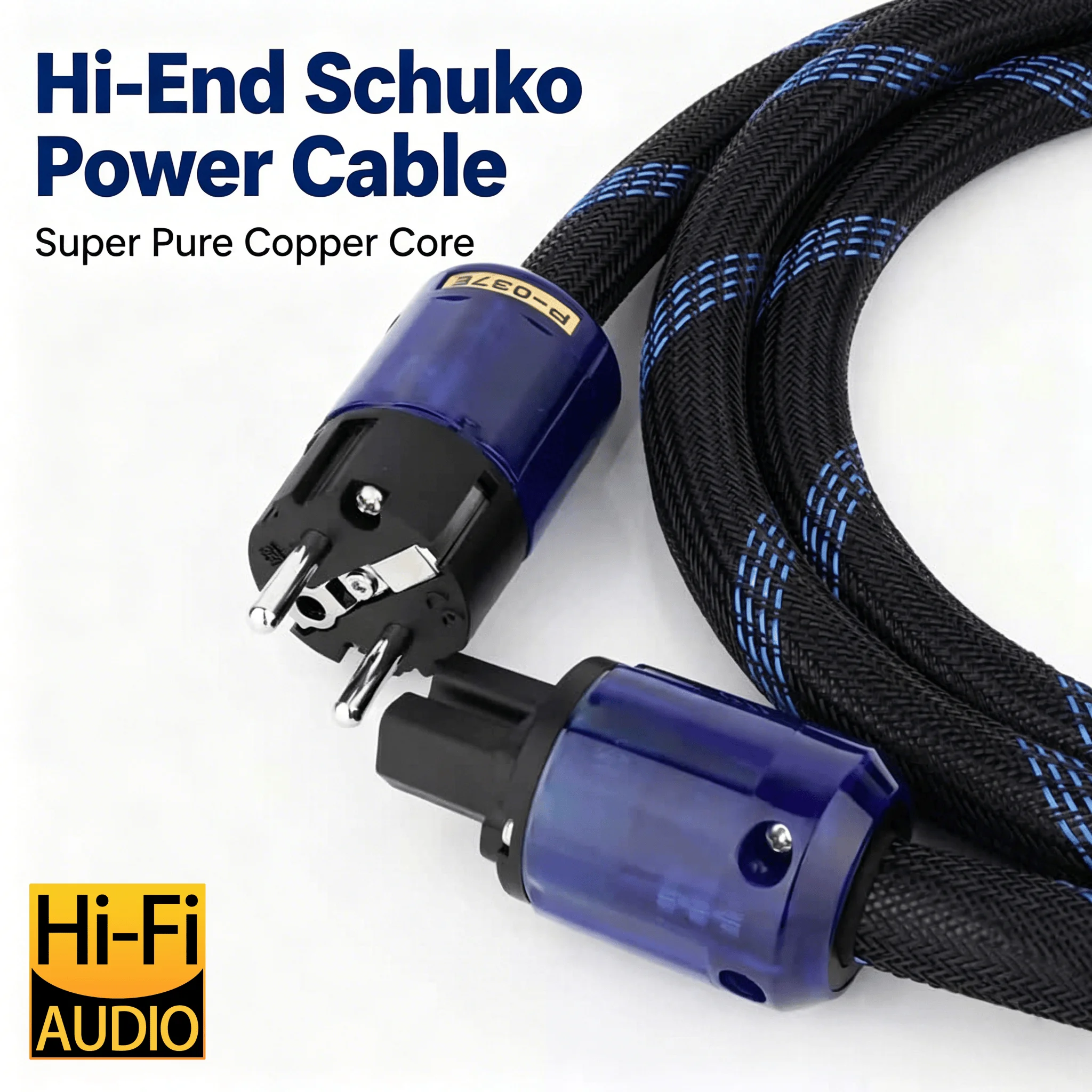 

Кабель питания Audiocrast 14 мм из чистой меди Schuko, Hi-Fi аудиофильский сетевой кабель переменного тока EU/US/AU для усилителя и ЦАП
