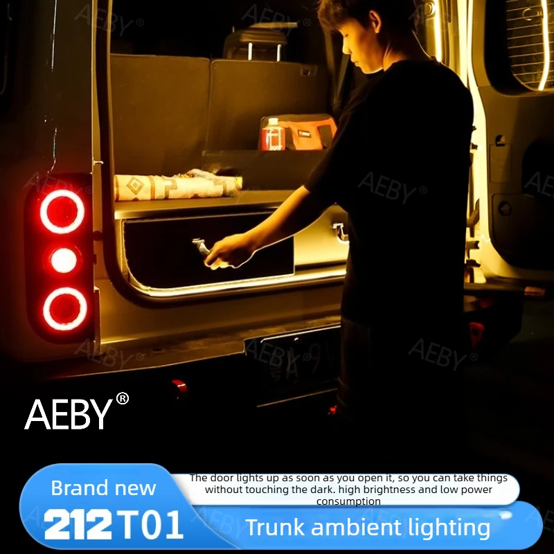 

Светодиодная подсветка багажника AEBY для BAIC 212 T01, RGB-подсветка салона автомобиля, водонепроницаемое крепление для автомобиля, интерьерный свет для авто.