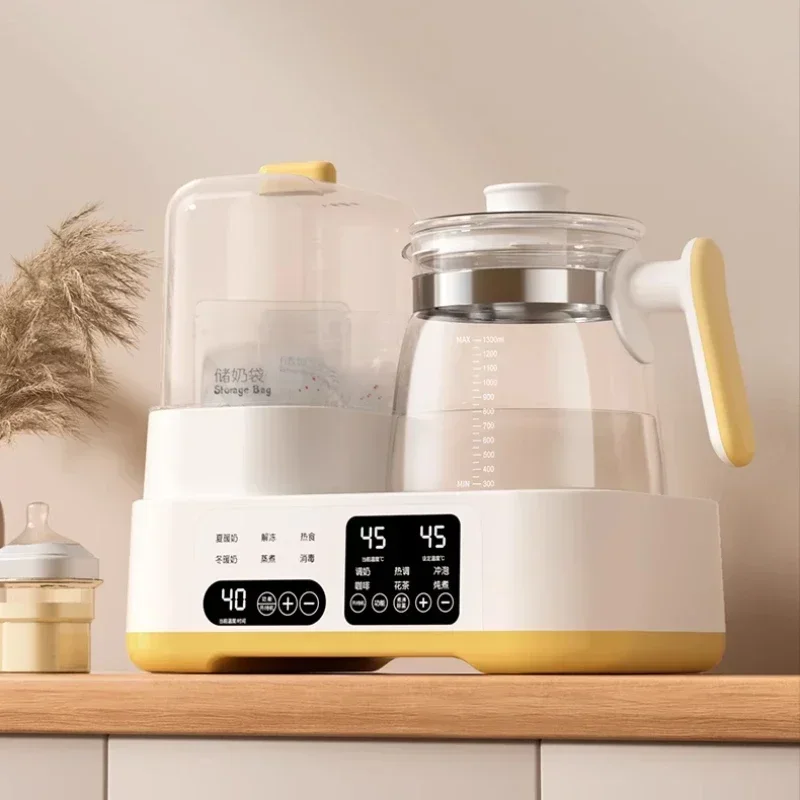 household new All-glass thermostatic kettle, bottle sterilizer, two-in-one baby brewing milk, heating thermostat, milk warmer