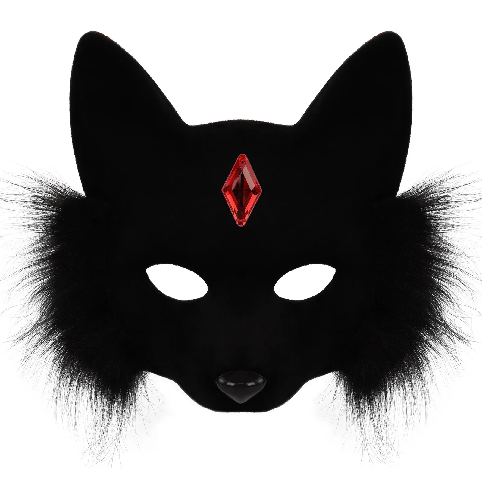 

New Masquerade Ball Animal Mask Party Half Faced Fox Mask Fiesta Carnival Halloween Cos Cosplay Prop
