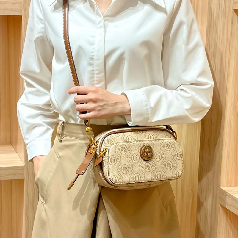 

Brand Women's Handbag 2025 Autumn/Winter New Luxury Designer Camera Bag Wide Shoulder Strap Shoulder Bag