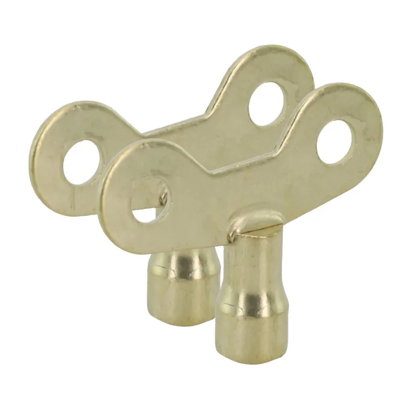2-Pack Solid Iron Radiator Bleed Key Faucet Wrench Set for Bathroom Plumbing Air Valve Venting Tool