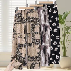 Vibrant Romance Spring and Summer Holiday Floral Print High-Waisted Women's machete Pants