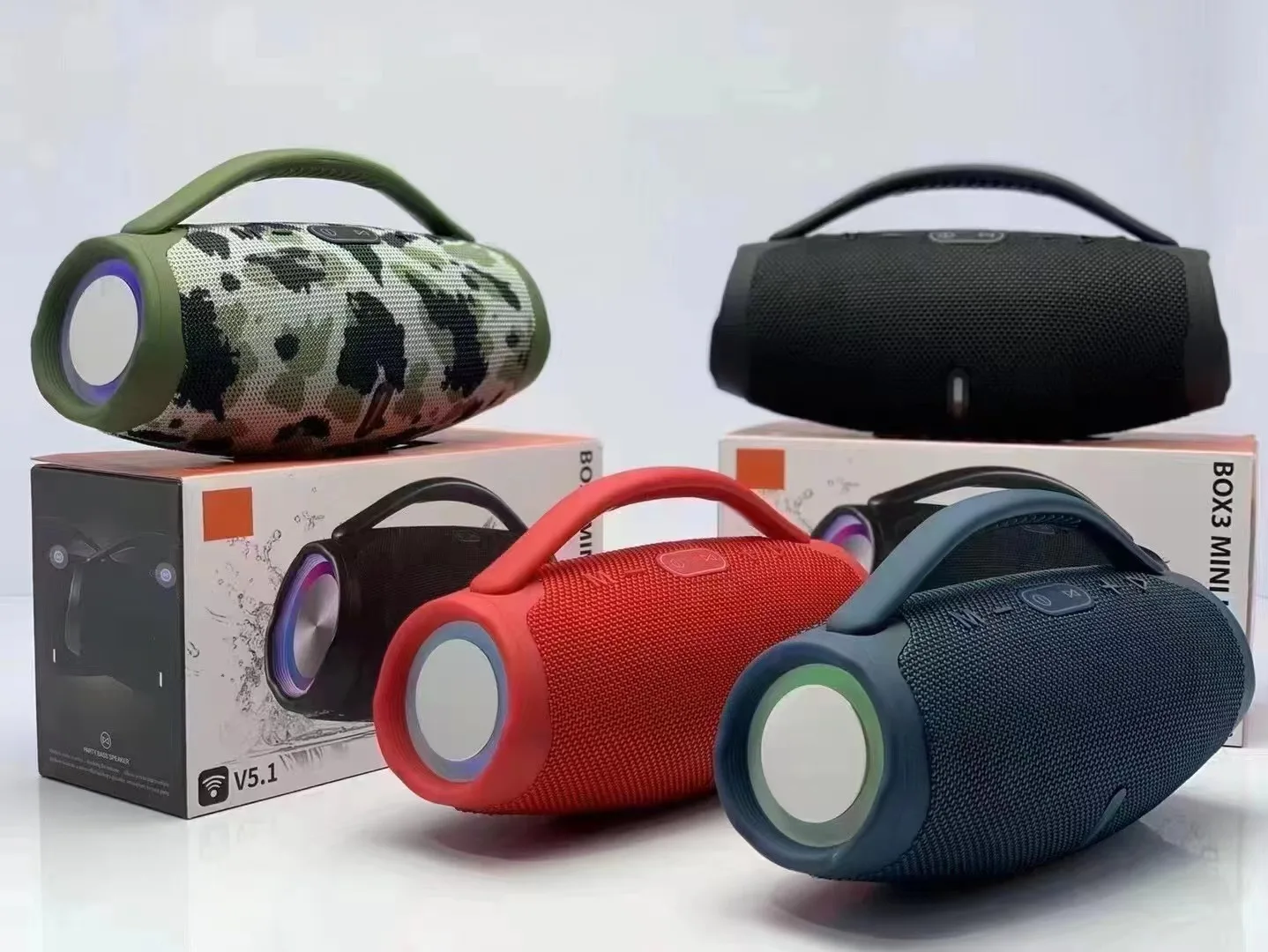 

BOX3-MINILED Bluetooth Speaker God of War Handheld Wireless Outdoor Portable Audio subwoofer