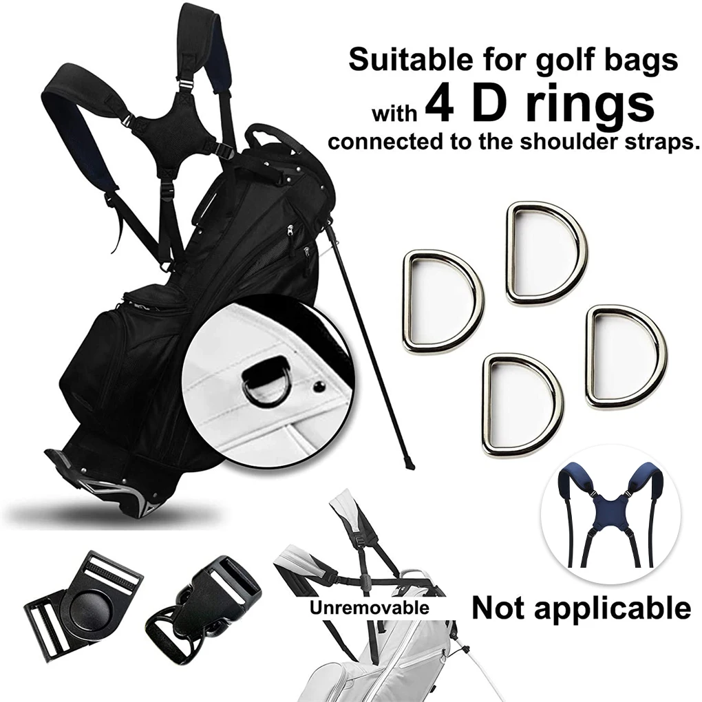 Double Shoulder Golf Bag Strap Padded Oxford Cloth Adjustable Backpack Carrying Bags Straps Outdoor Golfing Gifts