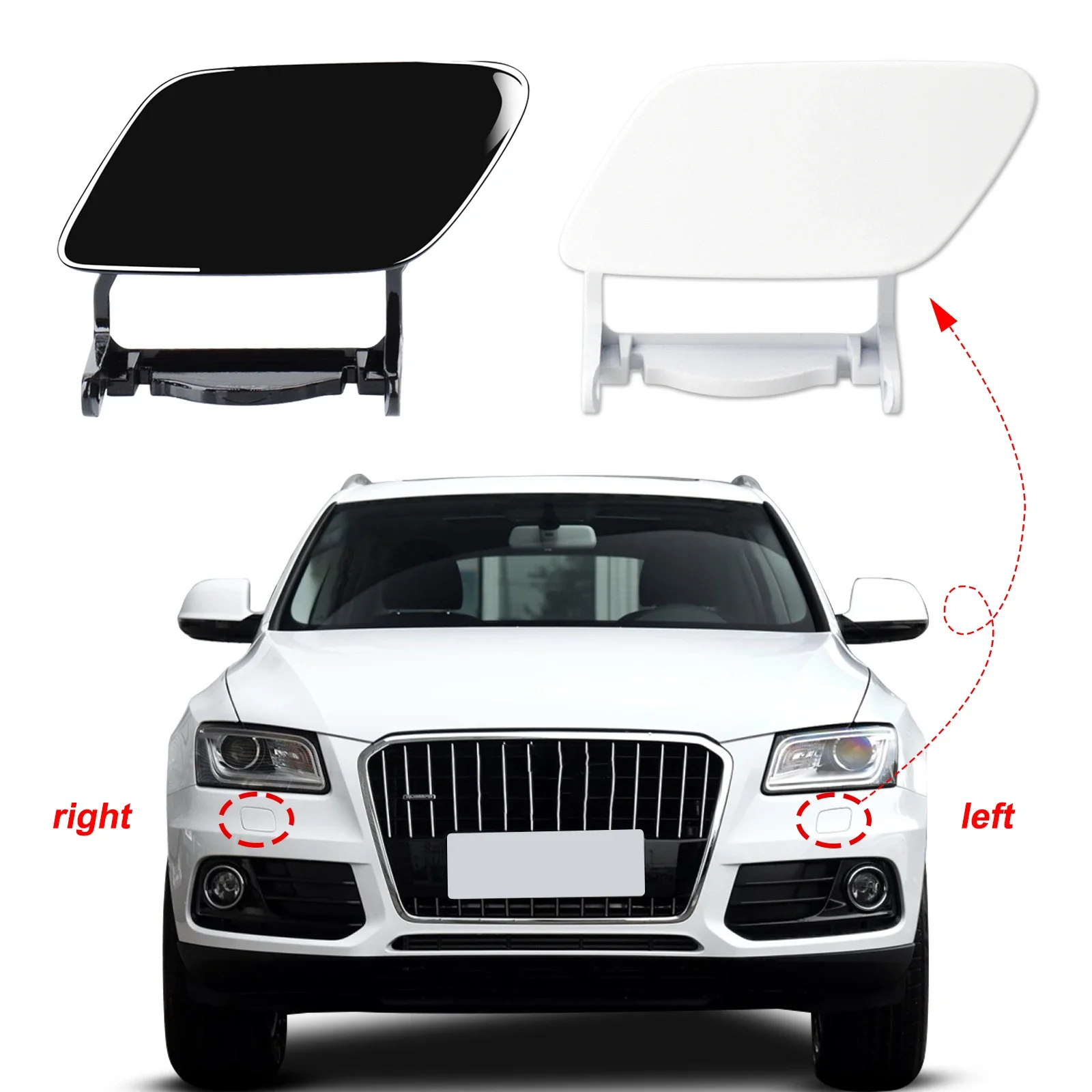 

Front Bumper Headlight Washer Cover For Audi Q5 Accessories 2013 2014 2015 2016 8R0955275C 8R0955276C Left Right