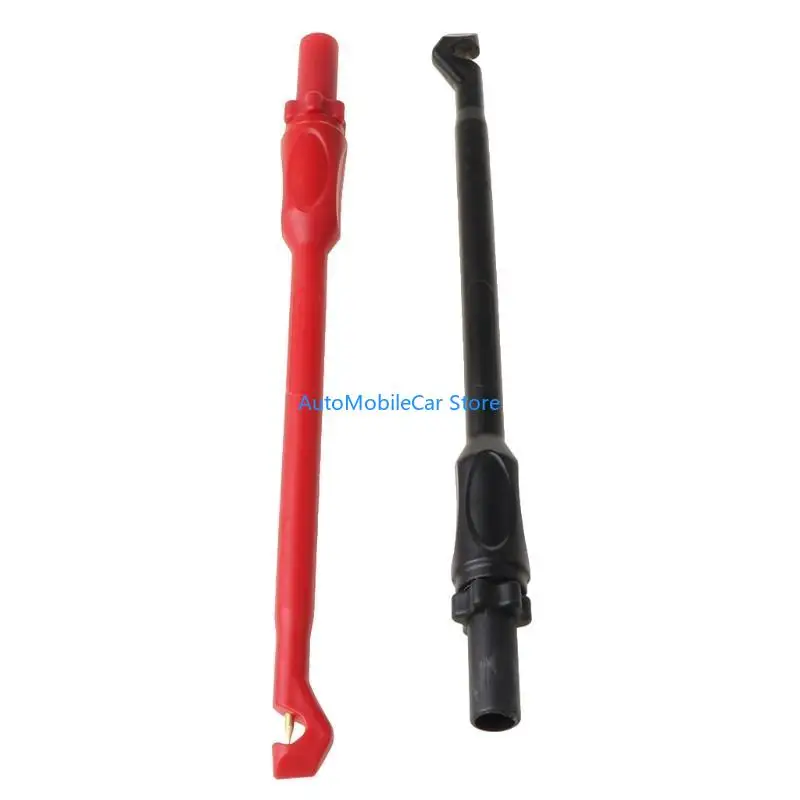 G8TE 2 Automotive Test Power Probe Clip Hook 4mm Banana Tool Puncture Wire Multimeter Test