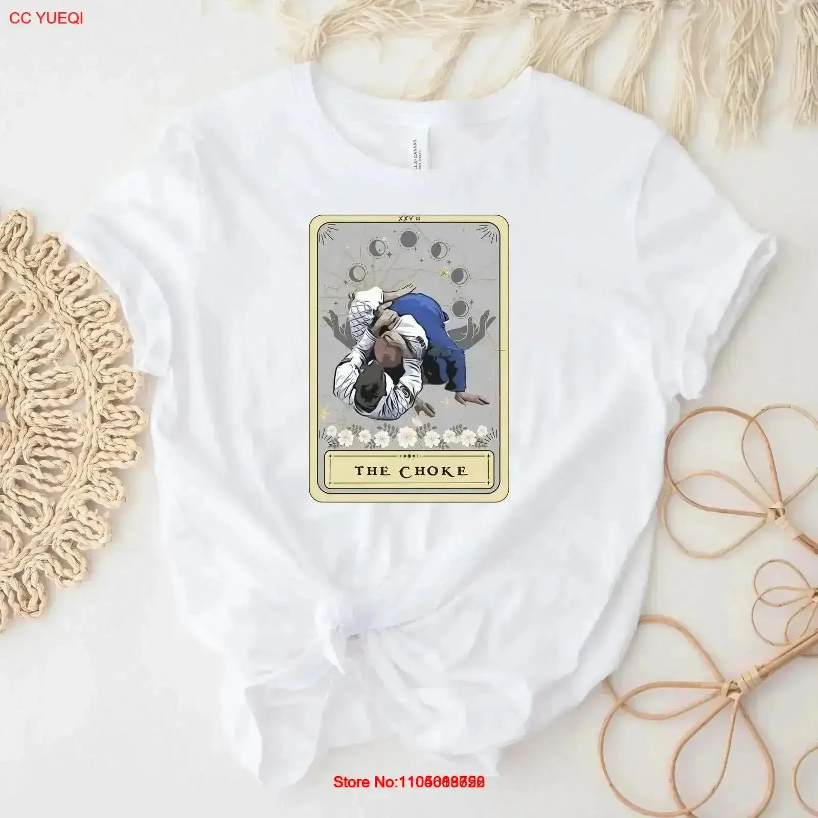 Triangle Choke Jiu Jitsu Tarot Card T Shirt vintage Washed graphic Stylish Versatile Breathable designer clothes fashion Soft