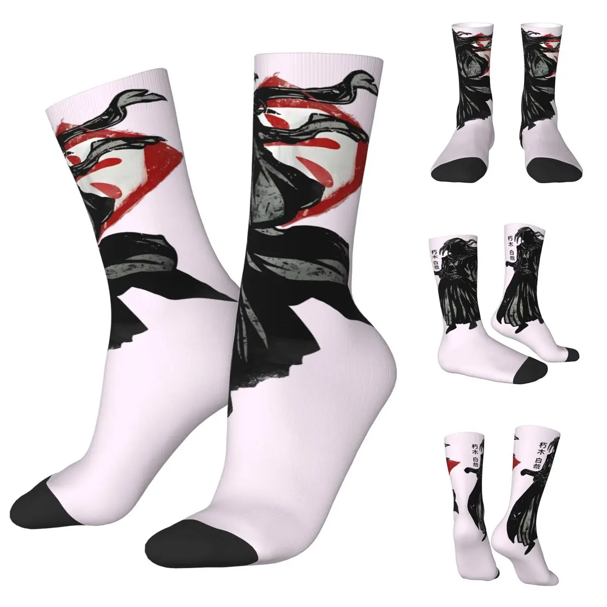 Japan Anime Bleach Zaraki Kenpachi cosy Unisex Socks,Running Happy 3D printing Socks,Street Style Crazy Sock