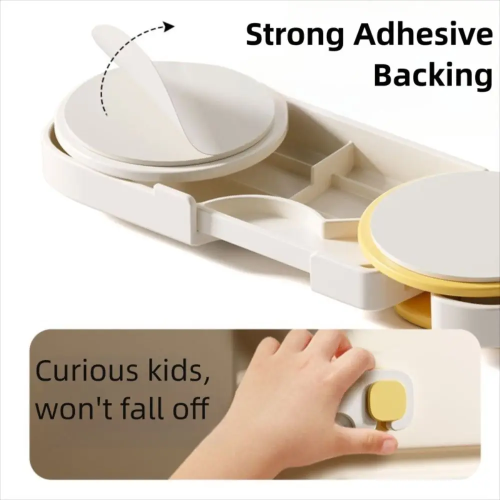 New Self Adhesive Unisex Proof Cabinet Locks Punch-free Anti-pinch Cabinet Lock Safty Door Latches for Drawers Oven Closet #5
