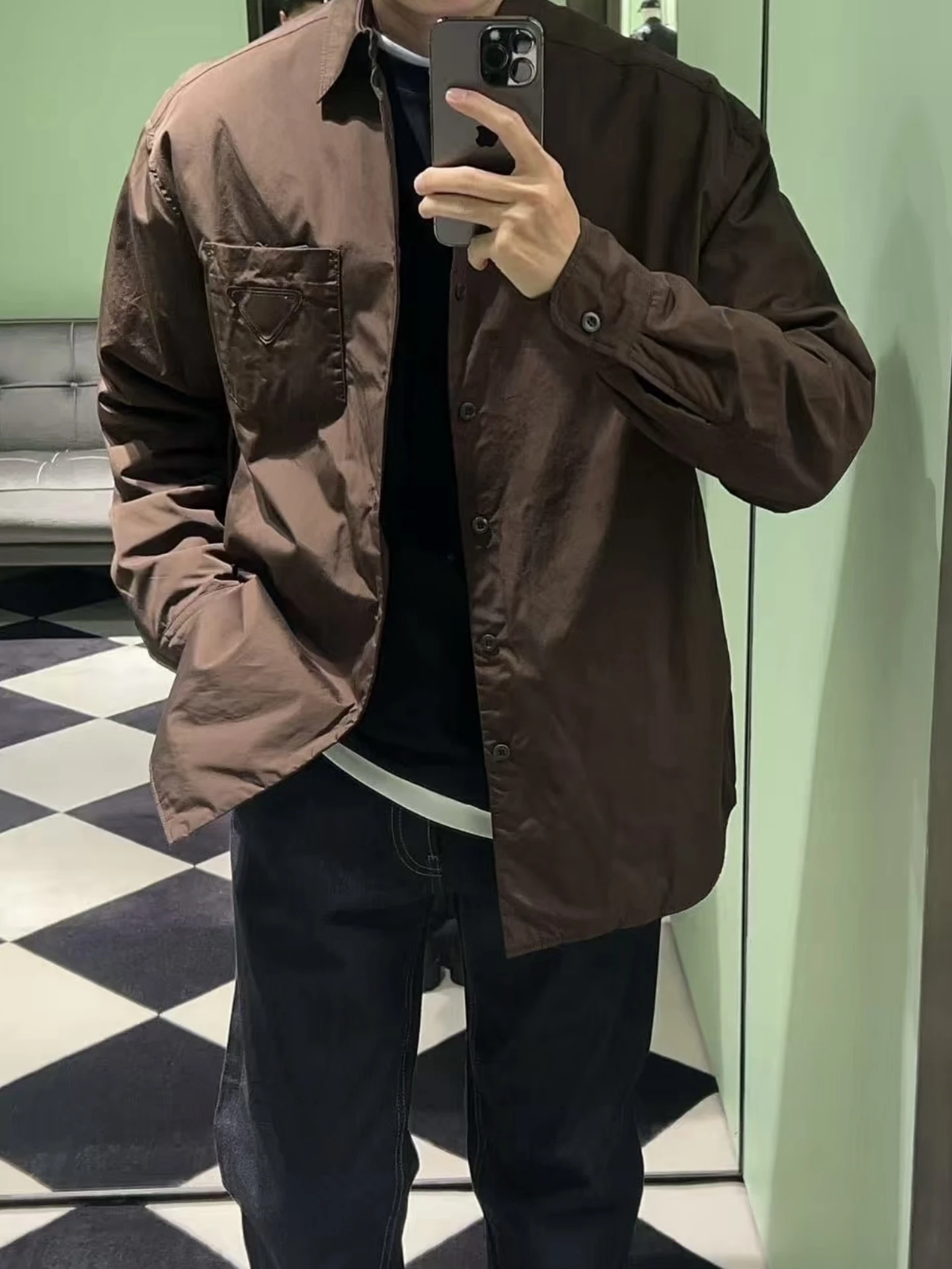 

Nonnod Мужская свободная хлопковая куртка Jaet e с перевернутым воротником, теплая длинная повседневная верхняя одежда с воротником-стойкой Cleanfit Sle