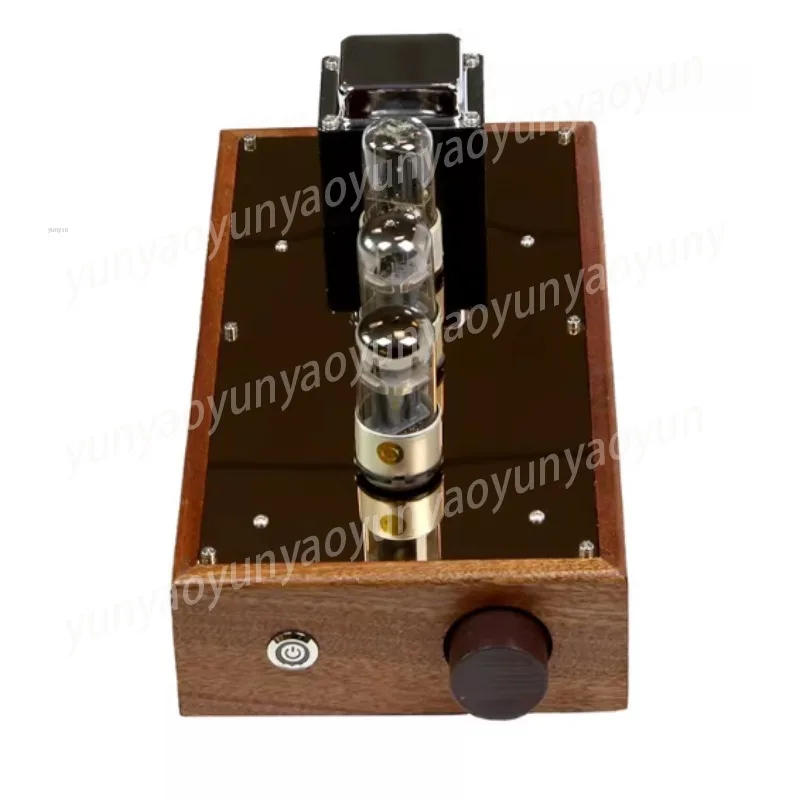 Vacuum Tube Preamplifier Wooden Case Hi-Fi Rectification Valve Buffer for Turntable DAC