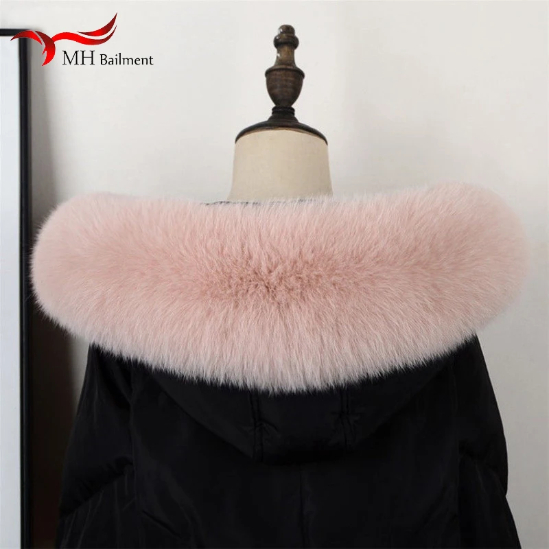

Winter Real Fox Fur Collar For Women Coat Hat Collar Luxury Natural Raccoon Fur Scarf Warm Neck Shawl Furry Muffler Ladies