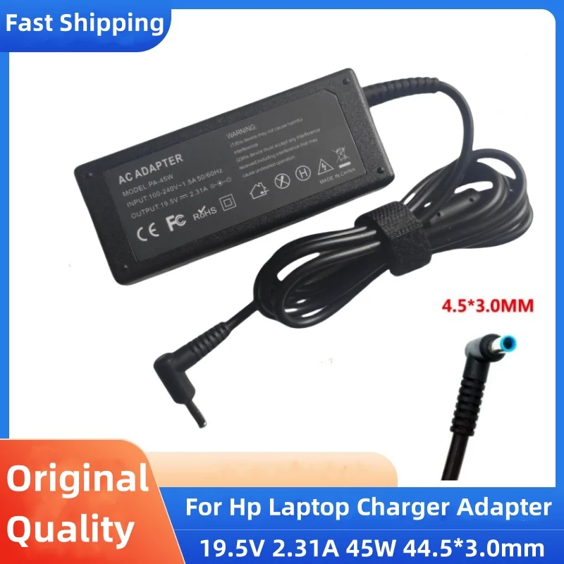 Laptop Adapte19.5V 2.31A 45W 4.5*3.0mm Laptop Charger Adapter For HP Stream X360 13 14 Pavilion 854054-001 741727-001 740015-001