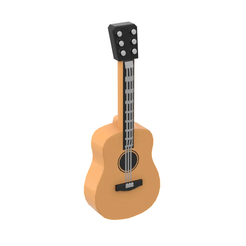 10 sztuk MOC Brick części 25975 naczynie Instrument muzyczny gitara kompatybilny klocki do budowy cząstek DIY Assmble Kid Brain Toy prezent