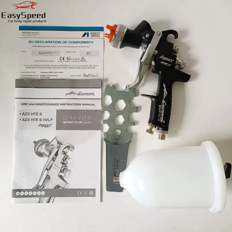 ANEST IWATA Car Spray Gun 1.4mm Nozzle Upper Pot Paint Spraying High Atomization Environmental Protection 600ml
