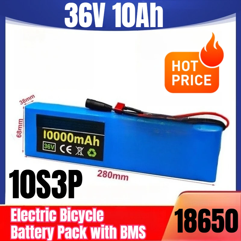 

10S3P 18650 36V 10Ah Electric Bicycle Battery Pack with BMS