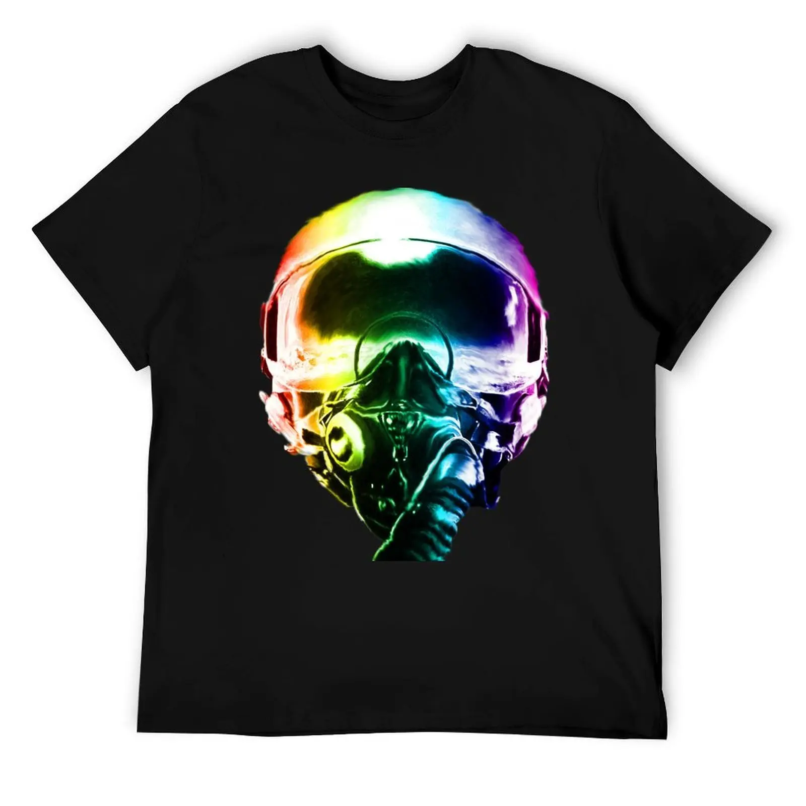 

Colorful Fighter Pilot Helmet T-Shirt t shirts for man cotton man t shirt cotton T-Shirt