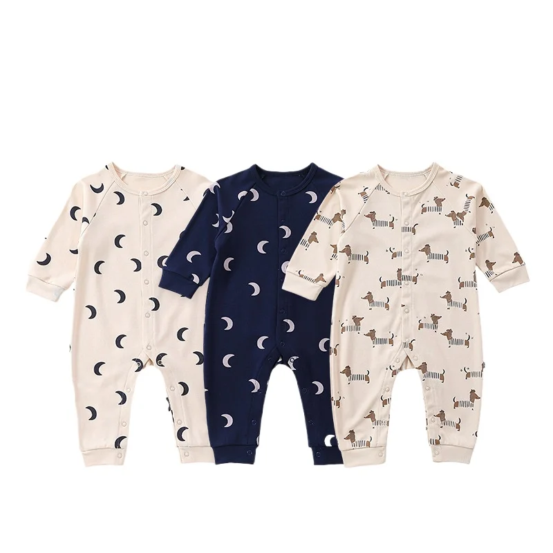 

OUYANG&IVAN 2024 Baby Romper Onesie Cotton Newborn Clothes Long-sleeved Pajamas for Boys and Girls