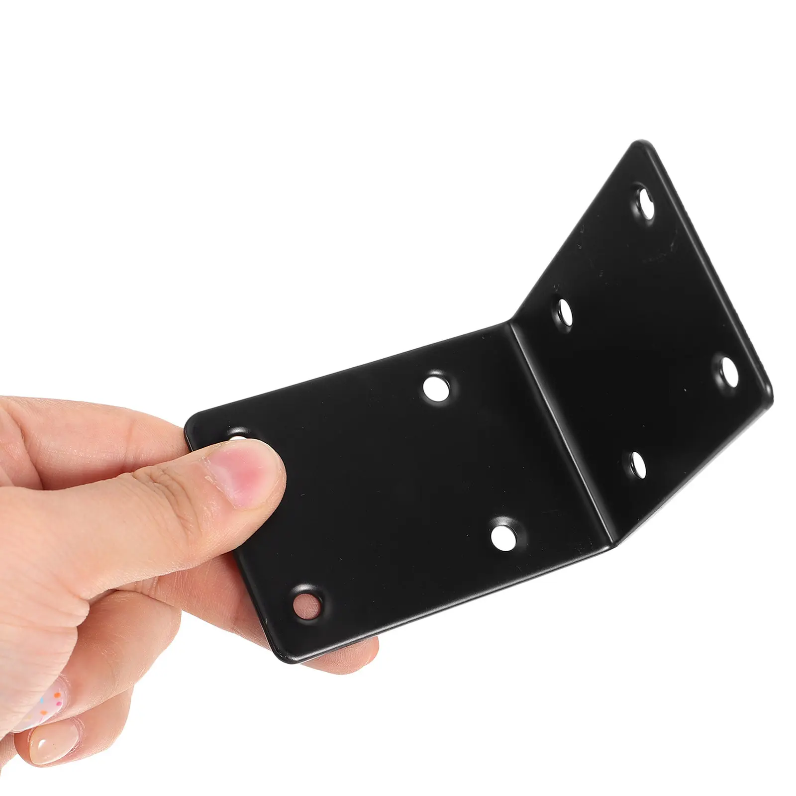 8pcs Heavy Duty Black Stainless Steel L-Shaped Corner Brackets for Raised Garden Bed Flowerpot Support