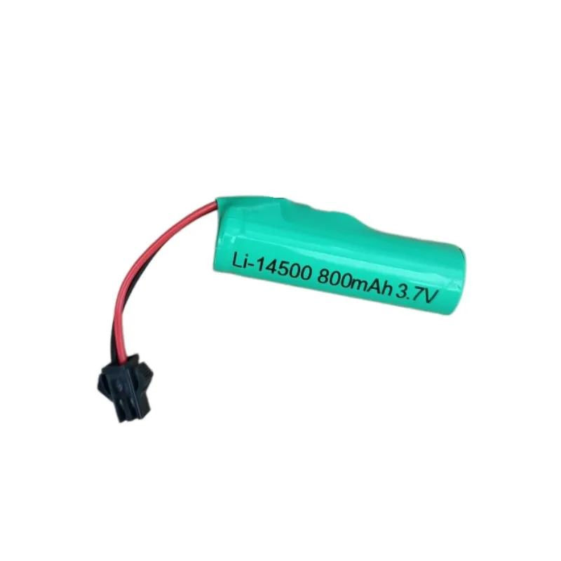 3.7V 14500 800mAh lithium battery battery for remote control toy car stunt dump cart charger, battery with protection