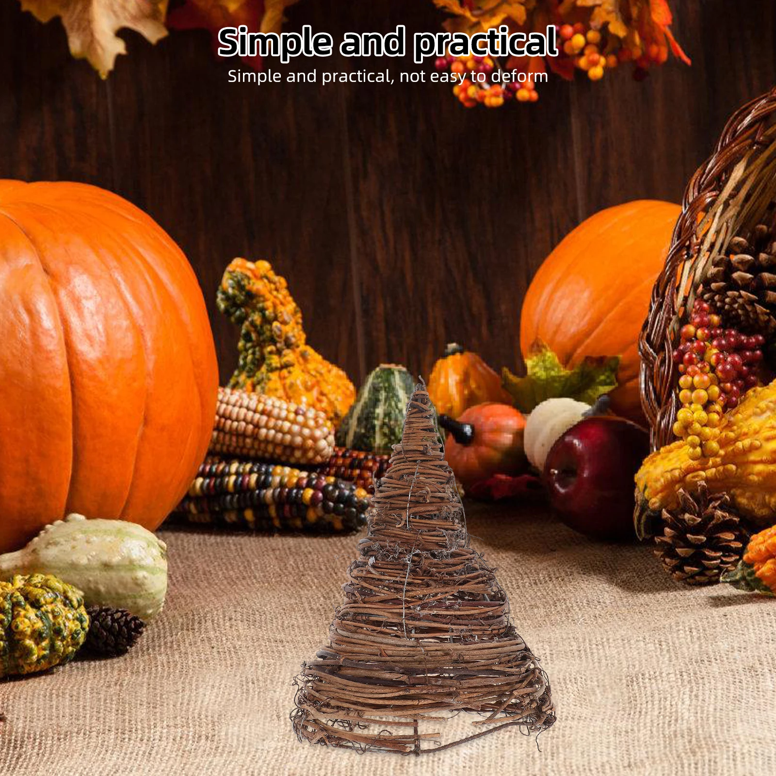 

Cornucopia Basket Centerpiece Thanksgiving Table Decoration Fall Harvest Party Decor Desktop Empty Basket Favor Autumn Table