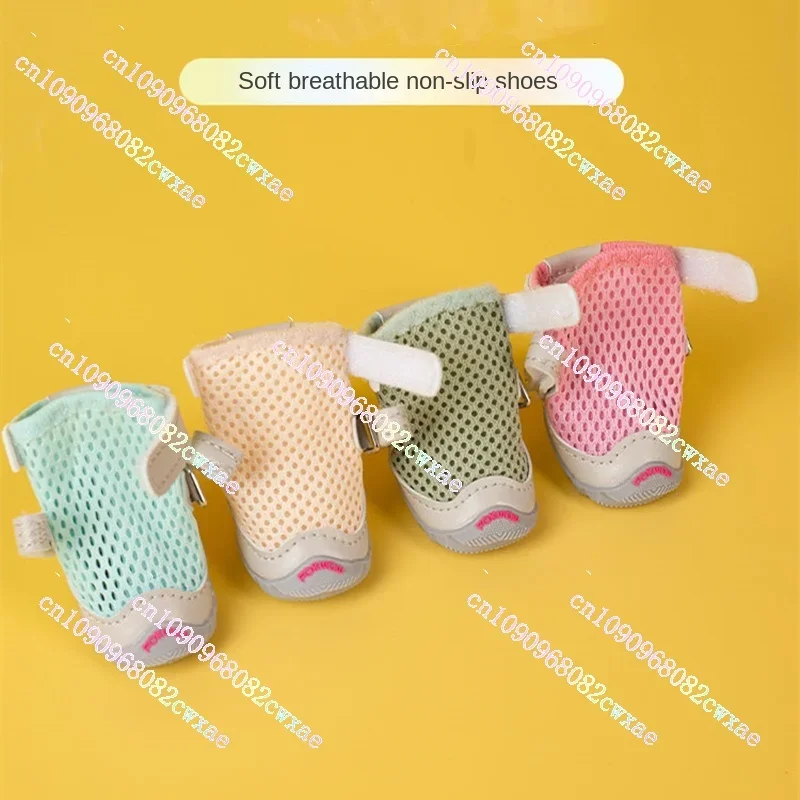 Spring/summer Dog Shoes Breathable Wear-resistant Dog Boots Poodle Schnauzer Yorkshire Puppy Shoes Dog Accessories Pet Shoes