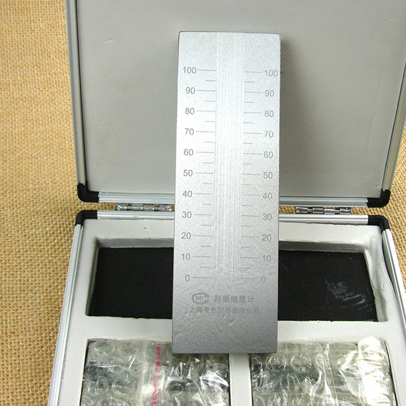 QXD-Stainless Steel Scraper Fineness Gauge, Single Groove Plate Fineness Gauge, 25/50/100 / 150um Fineness Gauge