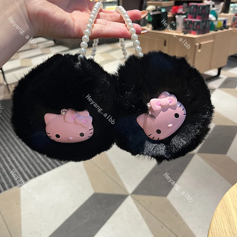 Hello Kitty Sanrio Cute Cartoon KtCat Plush Ear Warmth Kawaii Fluffy Stuffed Earmuff Lovely Periphery Adorkable Accessories Gift