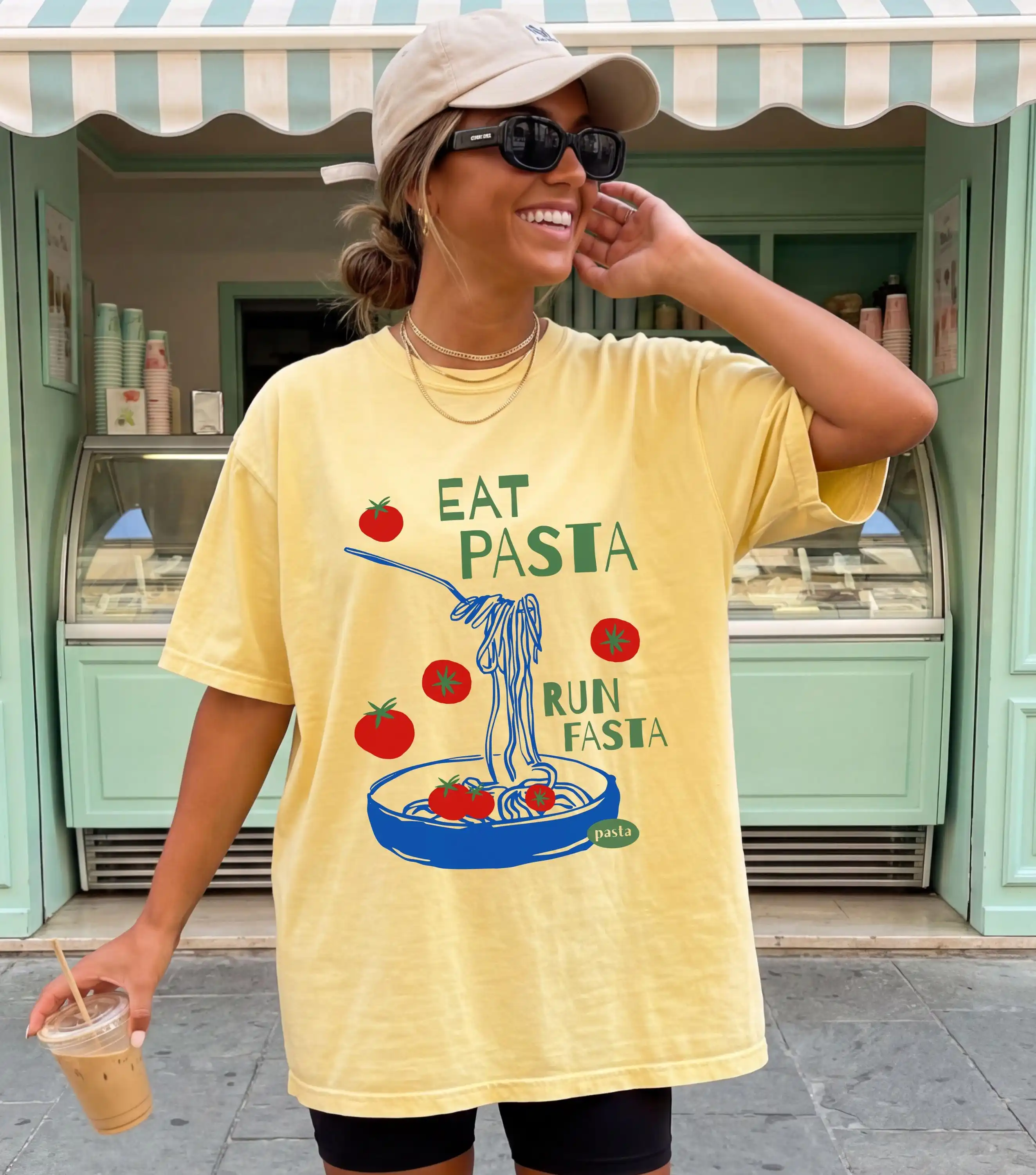 Eat Pasta Run Fasta Shirt, Funny Pasta Lover Tee, Italian Food Graphic Shirt, Runner Gift, Tomato Pasta Tee, Workout Shirt
