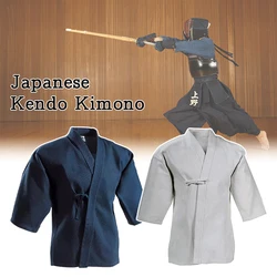 Ropa de artes marciales Kendo japonesa para hombres y mujeres, uniforme tradicional de samurái japonés Kendo Aikido, disfraz de artes marciales Hakama