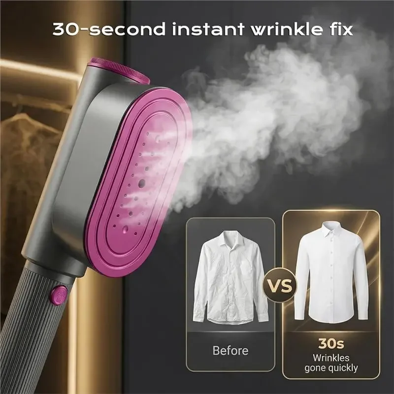 For Clothes For Home& Garden Travel Steamer, 1200W Portable Steamer& Iron 2 In 1, For Travel And Business. European Plug EU