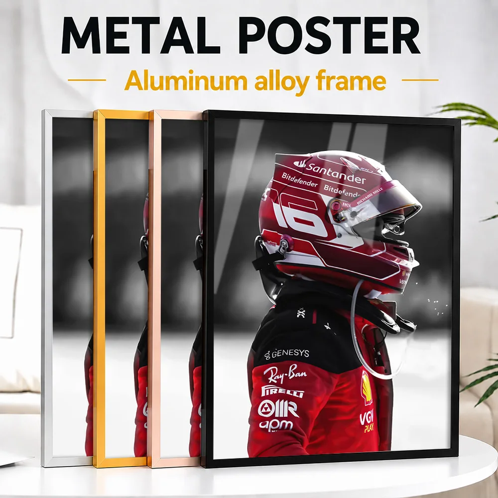 Formula Racing Metal Poster With Aluminum Alloy Frame Personalized Photo Technical Circuit Style Wall Art For Collector Room