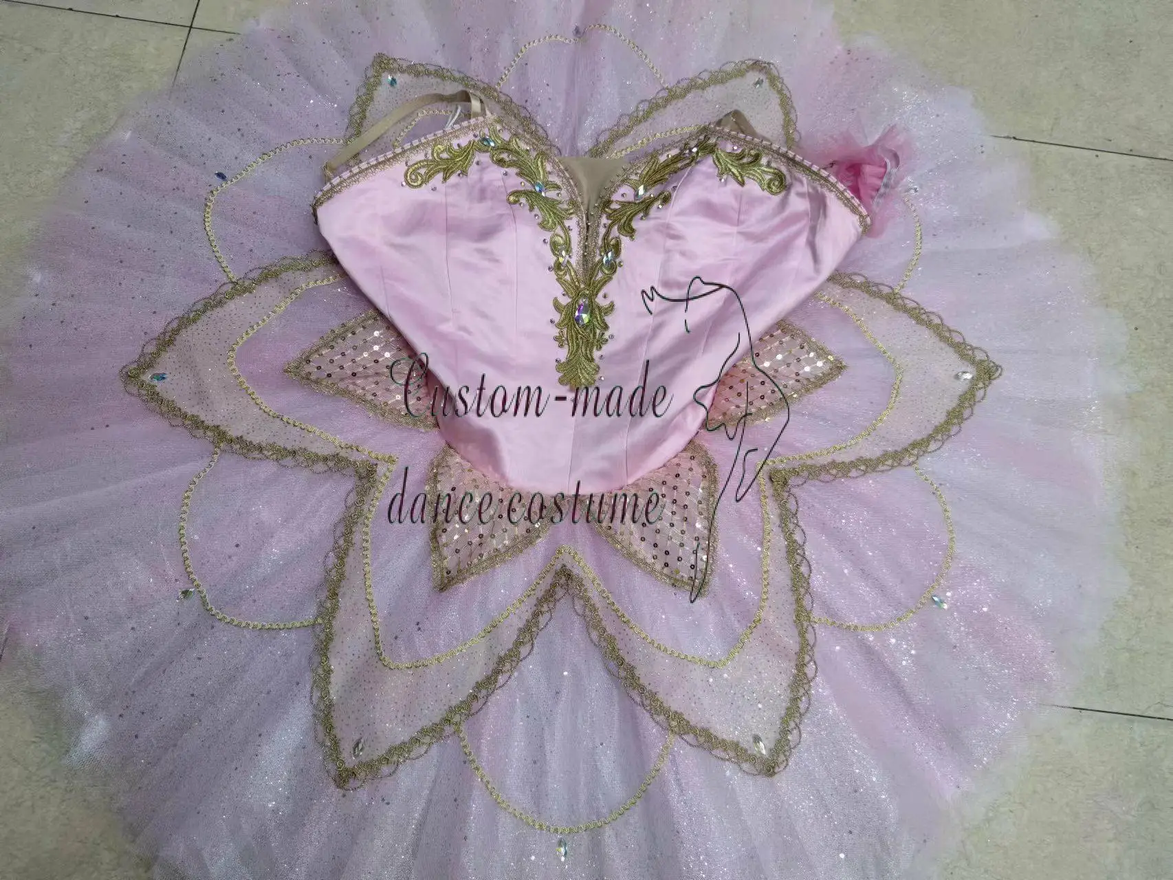 Professional high-end tutu adult and children tutu pink female performance skirt board skirt tutu competition performance custom