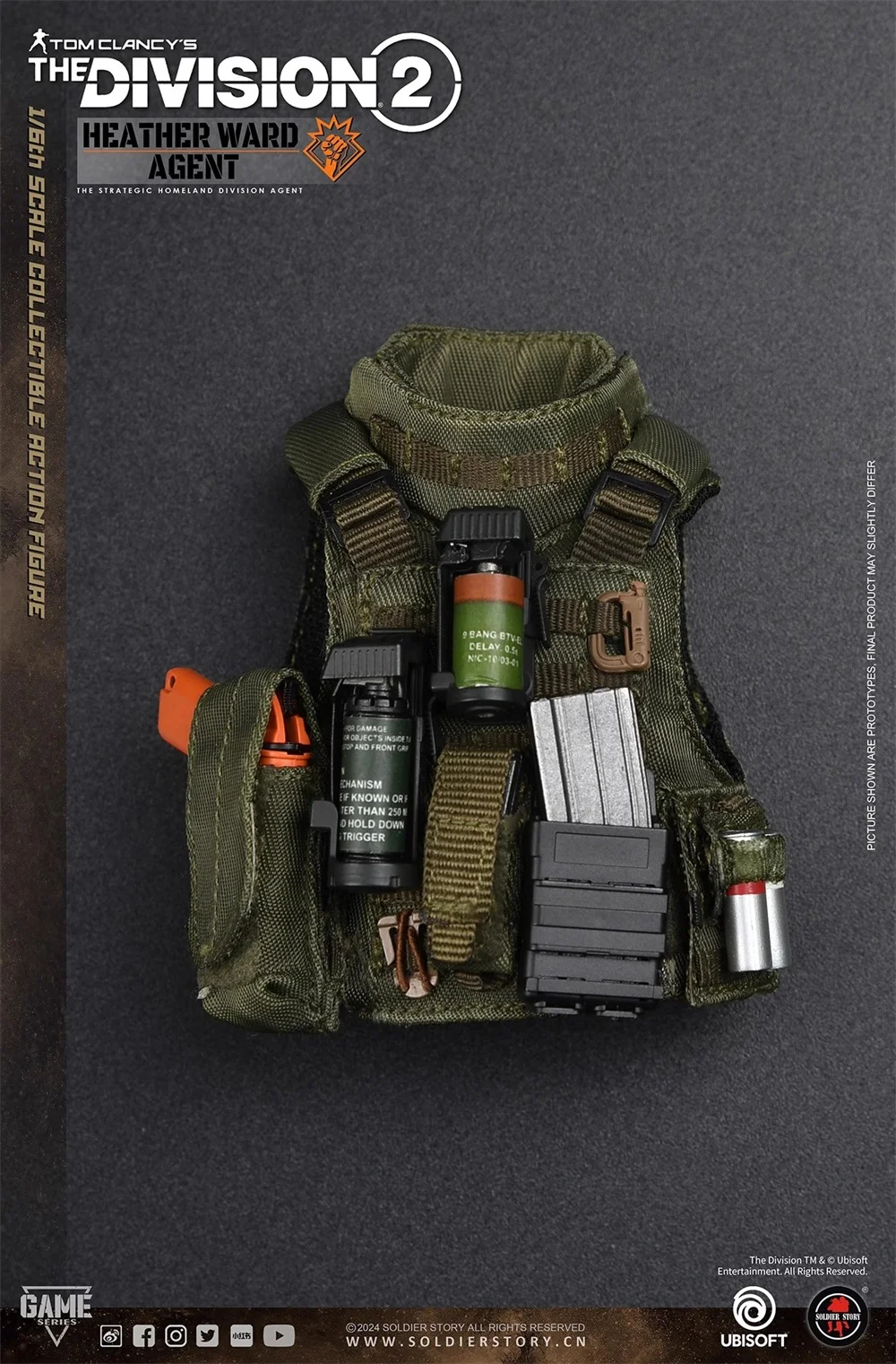 

Soldierstory SSG009 Soldier Female Agent Ward Operation Toys Model Hang Chest Vest Bags Belt Accessories For 12" Figure Doll 1/6