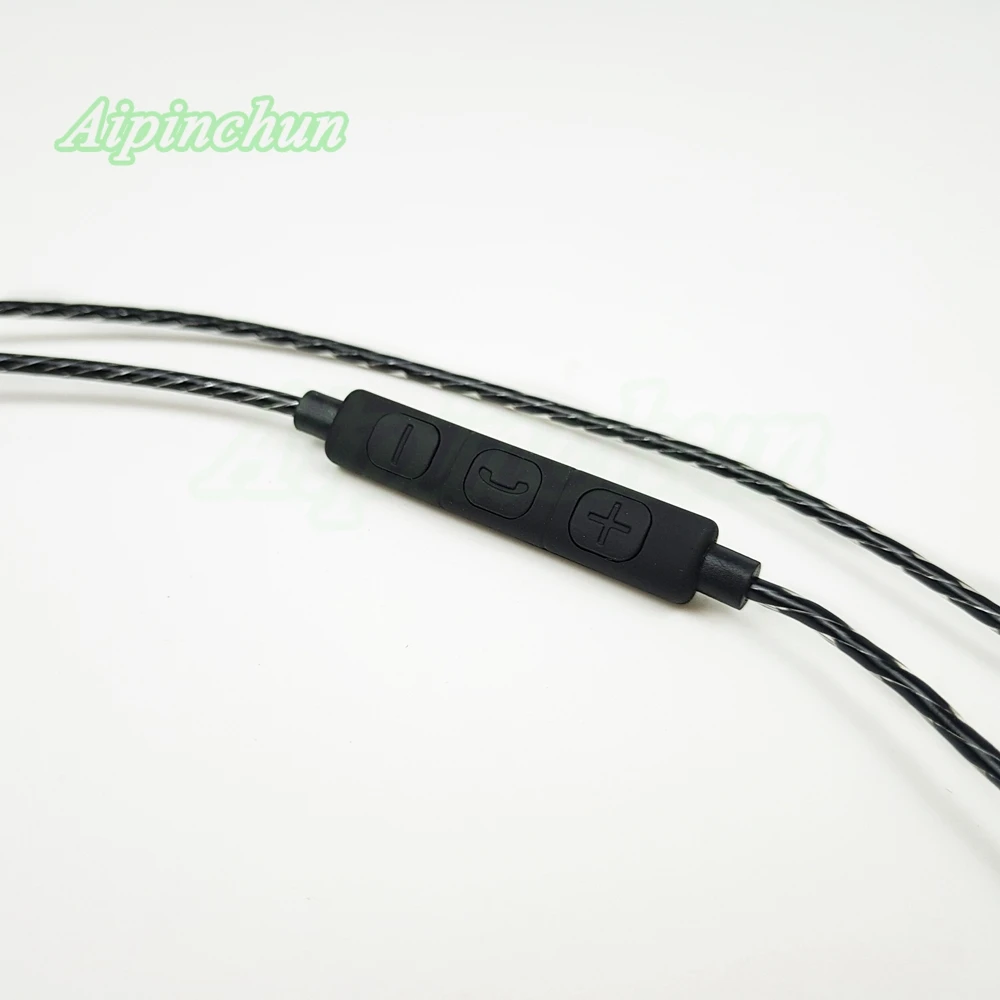 Aipinchun 3.5mm 4-Cực Jack Tai Nghe Tai Nghe DIY Cáp Âm Thanh với Mic Điều Khiển Sửa Chữa Thay Thế Headphone OFC Dây Dây a29