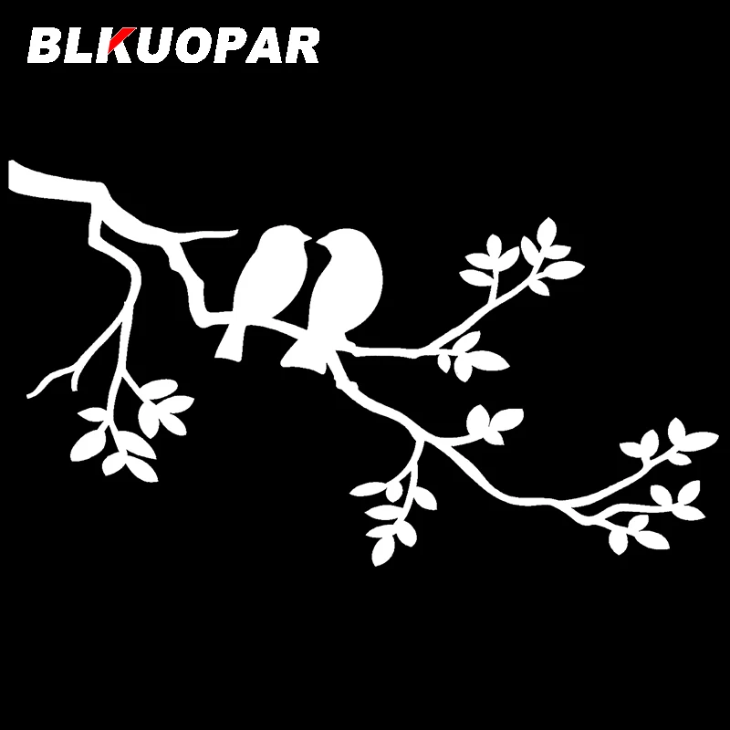 BLKUOPAR For Birds On Branches Car Stickers Waterproof Creative Decals Sunscreen Funny Windshield Trunk Decor Car Styling