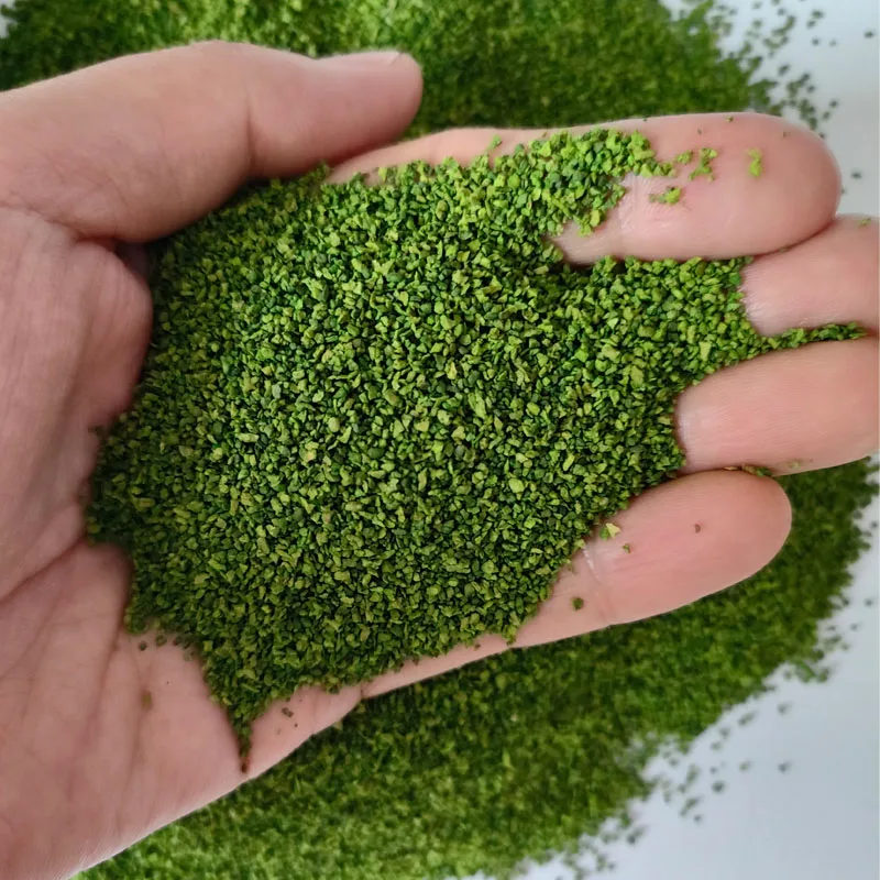 Symulacja Ziarna Trawy Granulat Drzewa Proszek DIY Rękodzieło Materiały Drzewa / Piaskownica Trawnik Scena Układ Model Diorama Akcesoria 50g