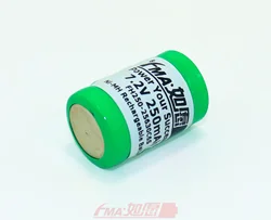 Car Alarm Electronic throat Rechargeable Battery Ni-MH 7.2V 250mAh Button Coin cells pack No tabs 25*40mm